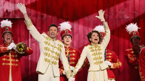 Hugh Jackman y Sutton Fosteren Broadway con The Music Man Hugh Jackman y Sutton Fosteren Broadway con The Music Man
