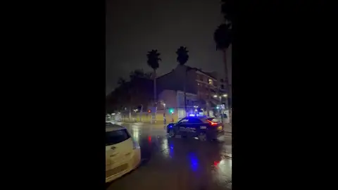 La policía alerta a los vecinos de las lluvias La policía alerta a los vecinos de las lluvias