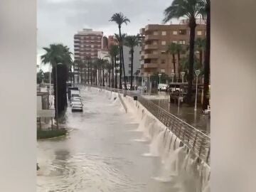 Imagen del norte de Castellón inundado