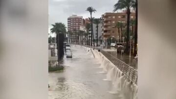 Imagen del norte de Castellón inundado