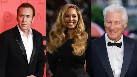 Nicolas Cage, Beyoncé y Richard Gere Nicolas Cage, Beyoncé y Richard Gere