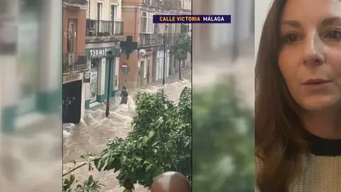 Carolina cruza Málaga inundada a pie por miedo a quedarse atrapada: "Solo quería llegar a casa" Carolina cruza Málaga inundada a pie por miedo a quedarse atrapada: "Solo quería llegar a casa"