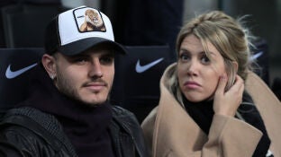 Wanda Nara y Mauri Icardi en 2019
