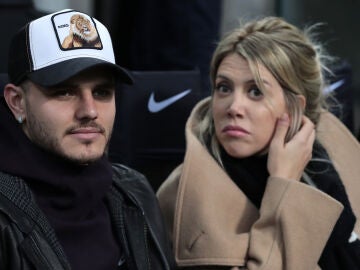 Wanda Nara y Mauri Icardi en 2019