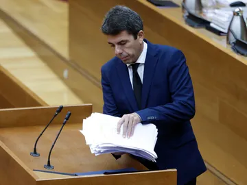 Carlos Mazón durante su comparecencia en Les Corts por su gestión de la DANA Carlos Mazón durante su comparecencia en Les Corts por su gestión de la DANA