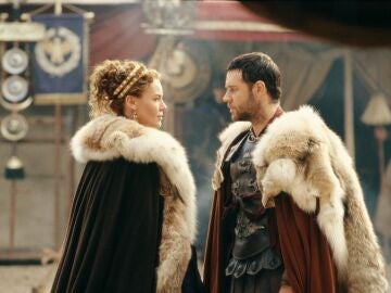 Connie Nielsen y Russell Crowe en Gladiator