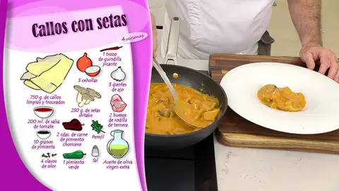 Ingredientes Callos con setas Ingredientes Callos con setas