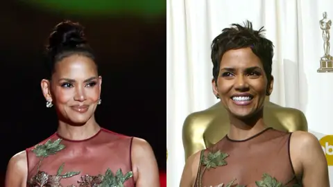 Halle Berry con el mismo vestido con el que ganó el Oscar en el 2002 por Monster's Ball Halle Berry con el mismo vestido con el que ganó el Oscar en el 2002 por Monster's Ball