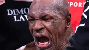 Mike Tyson en el combate ante Jake Paul Mike Tyson en el combate ante Jake Paul
