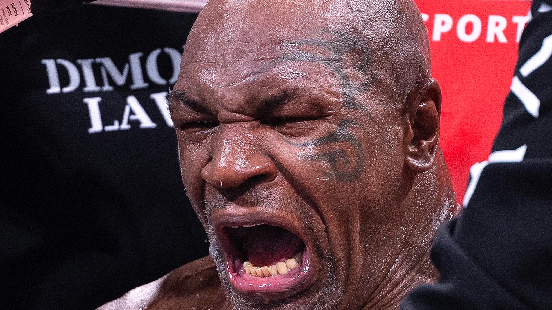 Mike Tyson en el combate ante Jake Paul Mike Tyson en el combate ante Jake Paul