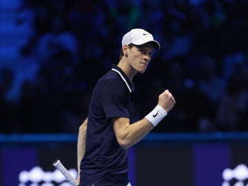 Jannick Sinner en el partido ante Taylor Fritz