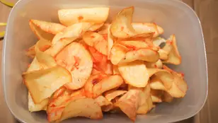 Manzana cortada en rodajas