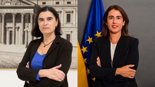 Mercedes Ara&uacute;jo D&iacute;az de Ter&aacute;n (i) y Carmen Castiella Ruiz de Velasco (d)