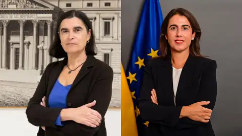 Mercedes Araújo Díaz de Terán (i) y Carmen Castiella Ruiz de Velasco (d) Mercedes Araújo Díaz de Terán (i) y Carmen Castiella Ruiz de Velasco (d)