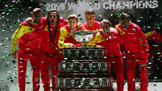 El equipo español celebra la victoria en la Copa Davis 2019 El equipo español celebra la victoria en la Copa Davis 2019