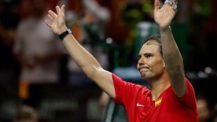 Rafa Nadal tras perder su partido de Copa Davis ante Botic van de Zandschulp