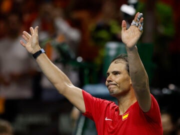 Rafa Nadal tras perder su partido de Copa Davis ante Botic van de Zandschulp