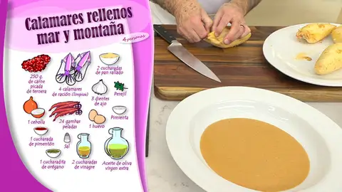 Ingredientes Calamares rellenos Ingredientes Calamares rellenos