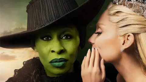 Cynthia Erivo y Ariana Grande como Elphana y Glinda en Wicked Cynthia Erivo y Ariana Grande como Elphana y Glinda en Wicked
