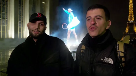 Aficionados despiden a Nadal en París Aficionados despiden a Nadal en París
