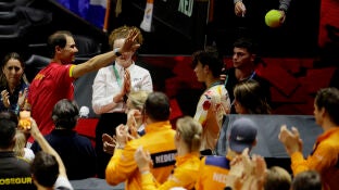 Rafa Nadal se despide del p&uacute;blico en el Mart&iacute;n Carpena