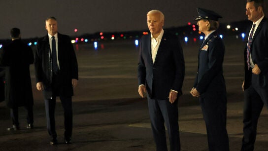 Joe Biden a su llegada a los Estados Unidos tras la cumbre del G20 celebrada en Brasil.