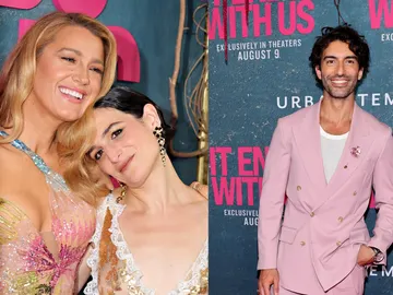 Blake Lively con su compañera Jenny Slate, y Justin Baldoni en la premiere de It Ends With Us Blake Lively con su compañera Jenny Slate, y Justin Baldoni en la premiere de It Ends With Us