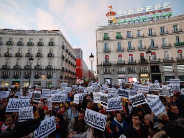 Asistentes a la manifestación en Madrid