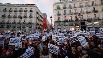 Asistentes a la manifestación en Madrid