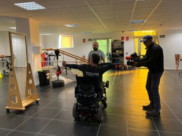 Jose Paz, deportista paralímpico, en un momento de su entrenamiento