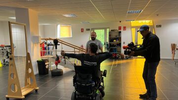 Jose Paz, deportista paralímpico, en un momento de su entrenamiento