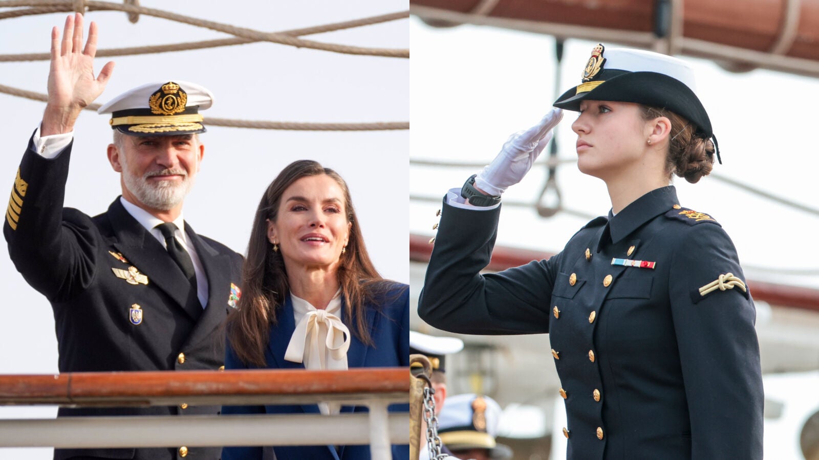La princesa Leonor embarca en Elcano: Así ha sido la emotiva despedida de los reyes Felipe y Letizia entre lágrimas