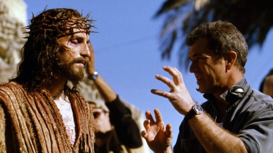 Mel Gibson en el rodaje de La Pasi&oacute;n de Cristo