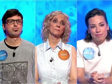 Mois&eacute;s, Vicky y Rosa, concursantes de Pasapalabra