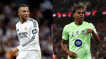 Kylian Mbappé y Lamine Yamal, estrellas de Real Madrid y Barcelona