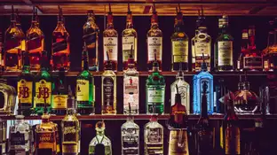Imagen de botellas alcohólicas. Imagen de botellas alcohólicas.