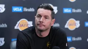 El entrenador de los Lakers, JJ Redick El entrenador de los Lakers, JJ Redick