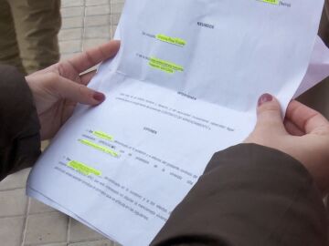 Imagen del contrato usado por los okupas de Carabanchel.