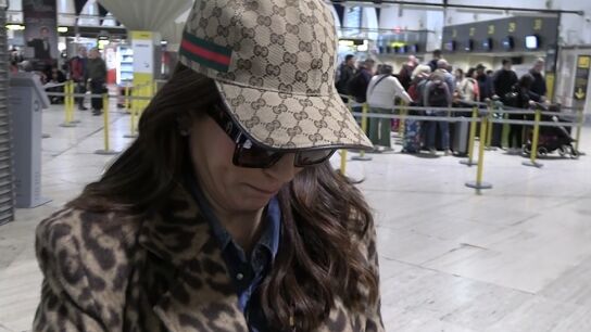 Raquel Bollo en el aeropuerto