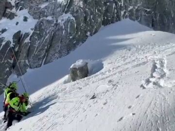 Avalancha en los alpes