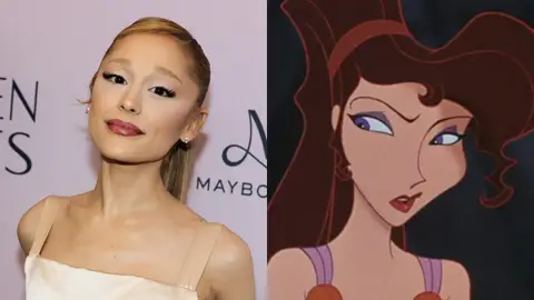 Ariana Grande y Megara de Hércules Ariana Grande y Megara de Hércules
