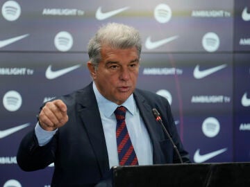 Joan Laporta en rueda de prensa