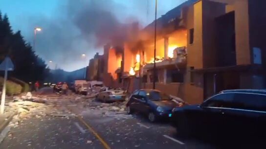 im&aacute;genes de la explosi&oacute;n en Navarra