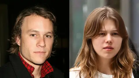 Heath Ledger y su hija Matilda con Michelle Williams Heath Ledger y su hija Matilda con Michelle Williams