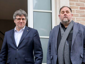 Carles Puigdemont y Oriol Junqueras en Waterloo