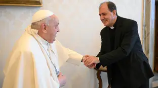 El Papa Francisco con la comunidad del Colegio Sacerdotal argentino de Roma El Papa Francisco con la comunidad del Colegio Sacerdotal argentino de Roma
