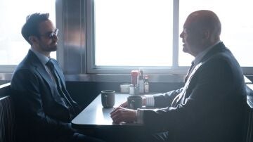 Daredevil/Matt Murdock (Charlie Cox) y Kingpin/Wilson Fisk (Vincent D'Onofrio) en Daredevil: Born Again