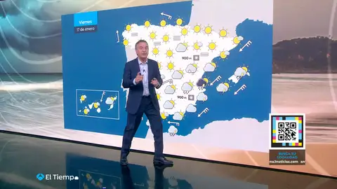 La previsión de Roberto Brasero para el viernes 16 de enero La previsión de Roberto Brasero para el viernes 16 de enero