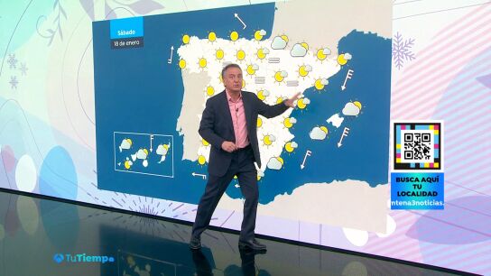 La previsi&oacute;n de Roberto Brasero para el s&aacute;bado 18 de enero