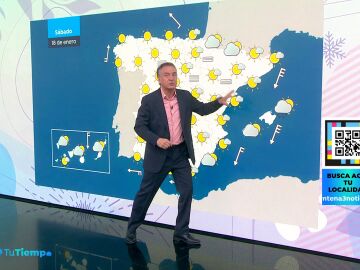 La previsión de Roberto Brasero para el sábado 18 de enero